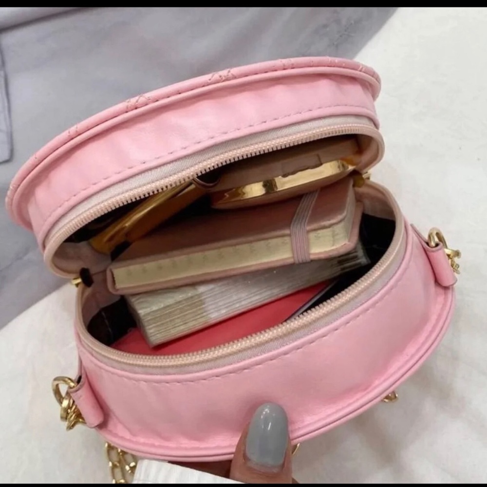 Pink Round Crossbody Bag - Picture 3 of 3